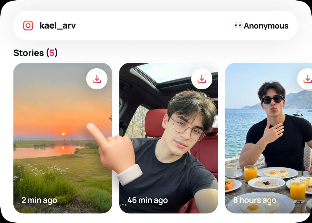 Anonymous story viewer preview