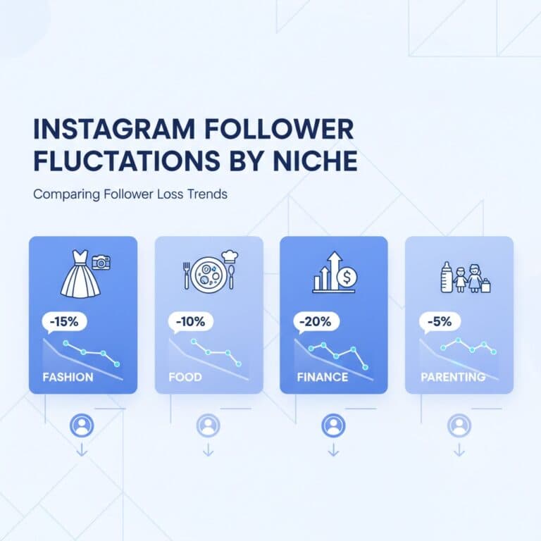 instagram follower fluctations by niche