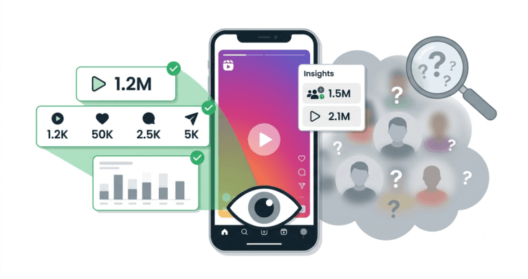 Instagram Reels analytics showing views but hiding viewer names
