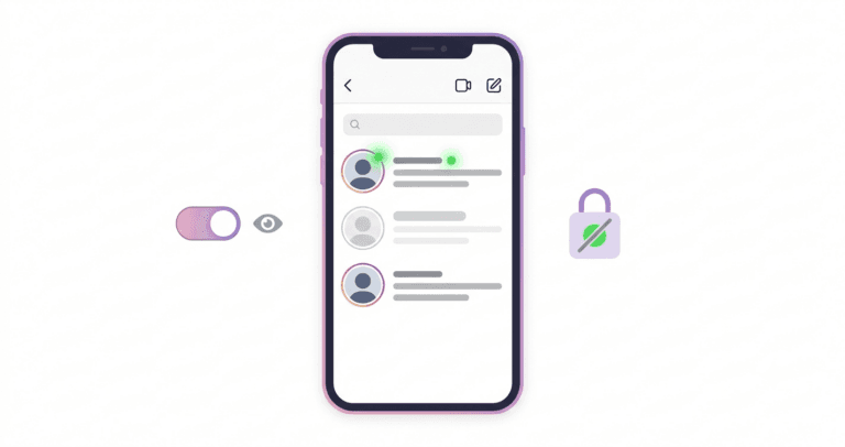 Instagram activity status green dot and online visibility settings