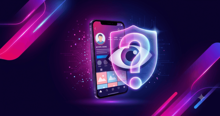 Instagram profile view privacy concept illustration