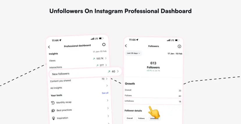 unfollowers on instagram professional dashboard