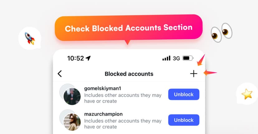 check blocked accounts section