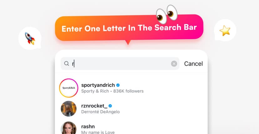 Search Bar Letter Trick