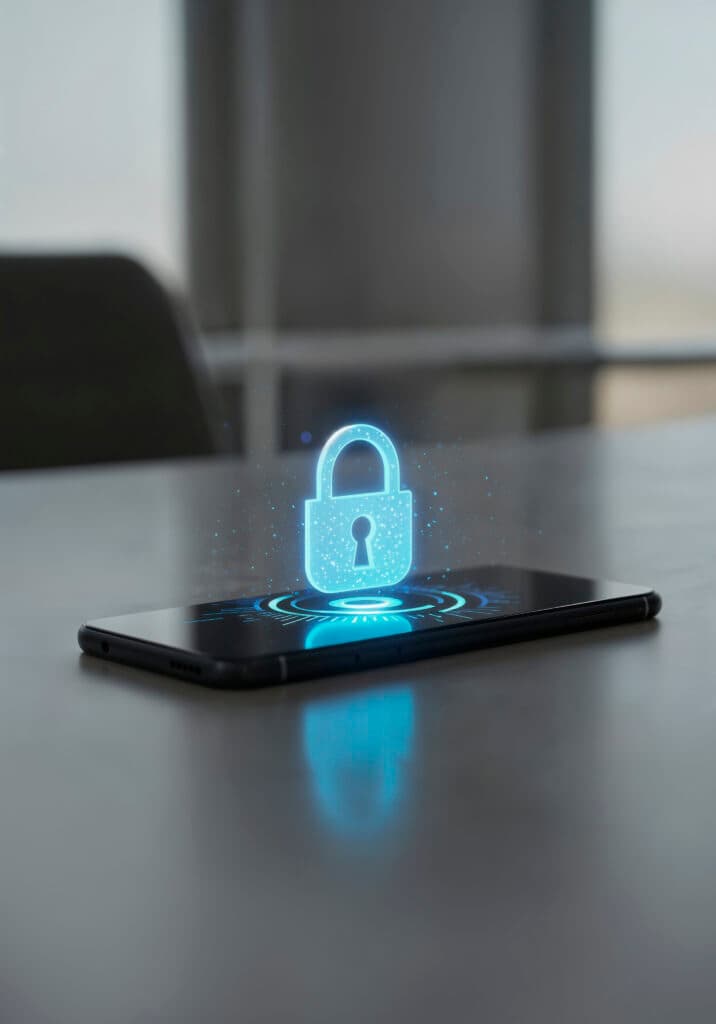 smartphone security digital lock icon screen