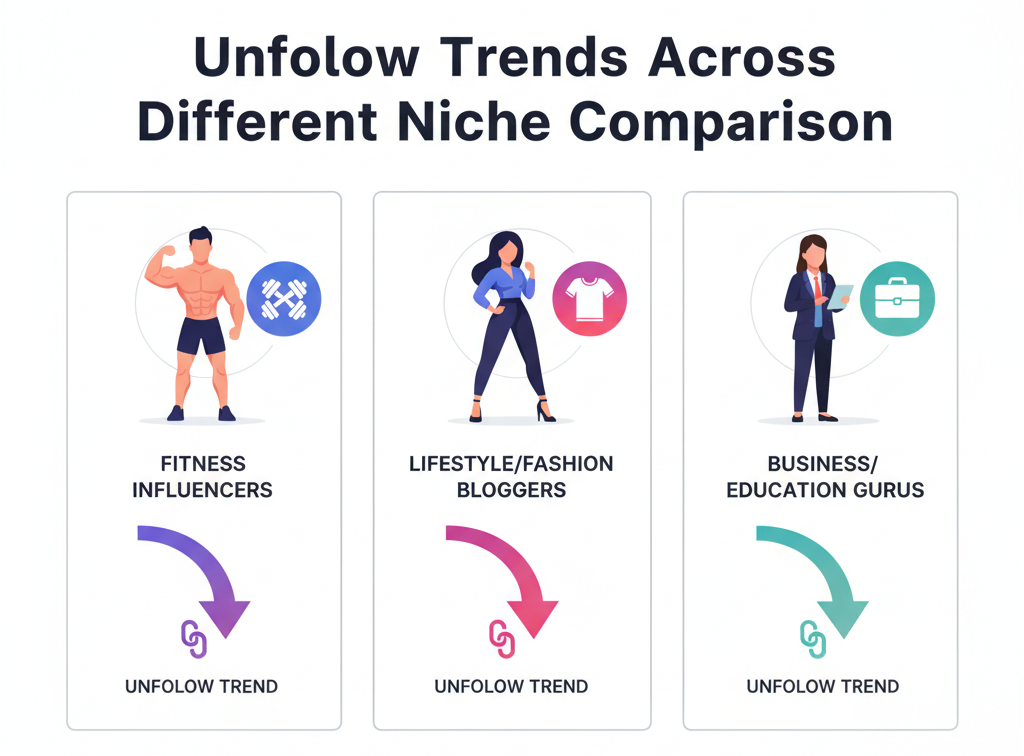 Unfolow Trends Across Different Niche Comparison