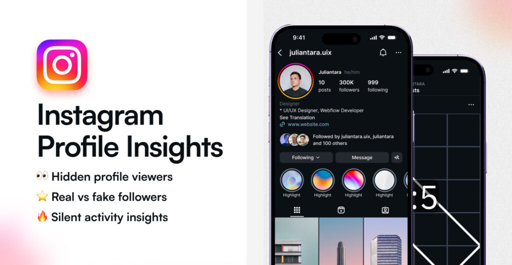 Instagram tool screen showing what to get from unfollowers data