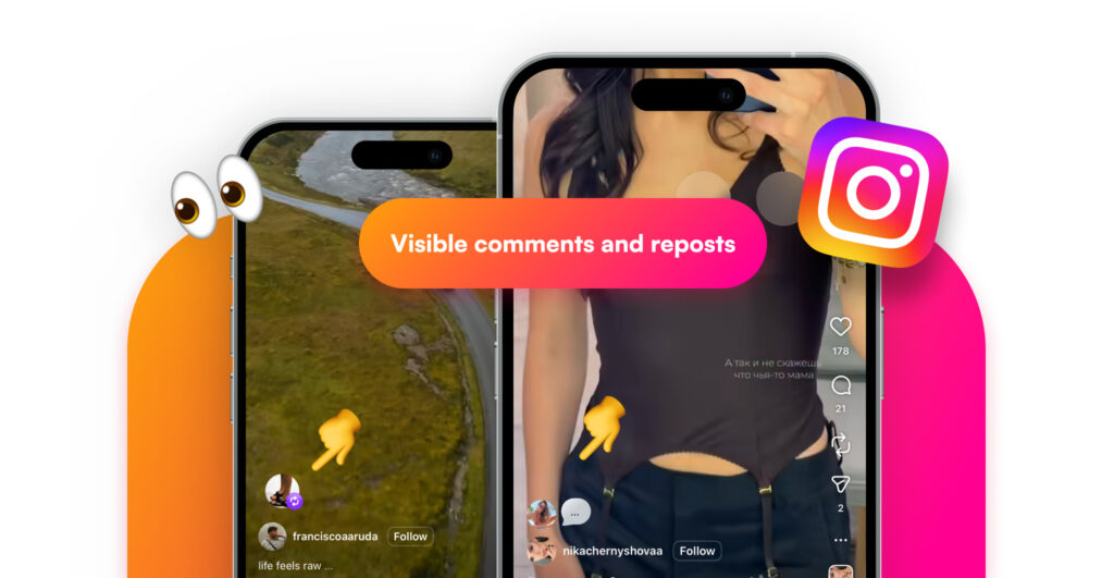 Instagram Repost followers’ feed displaying visible user activity and interactions